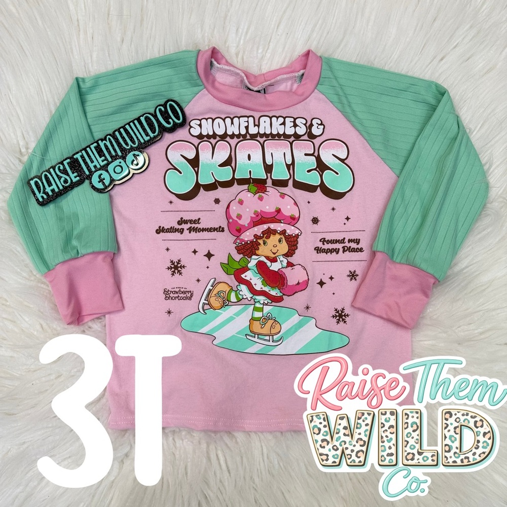 Strawberry shortcake upcyleb Long Sleeve Kids Tee